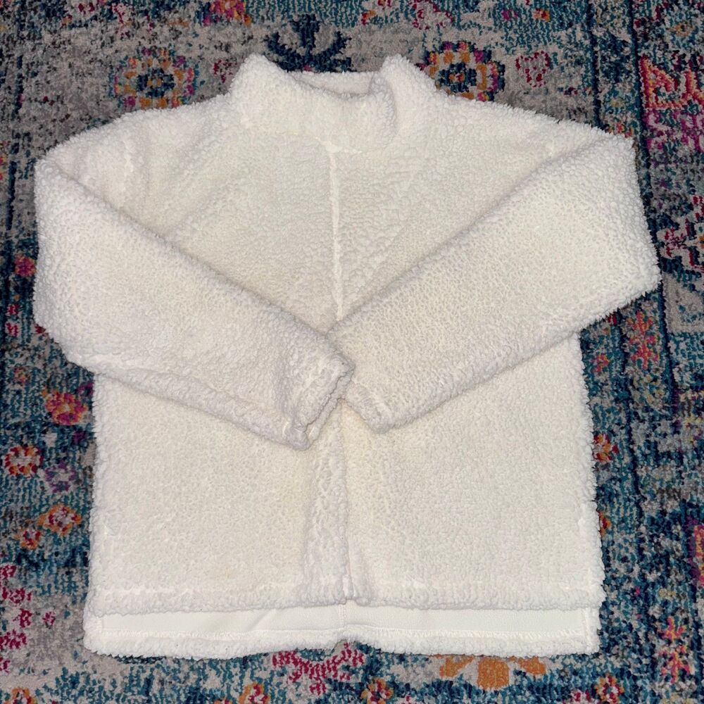 SUMMERSALT. Women's Cream Sherpa Pullover Hoodie Size Small